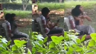 Delhi Young Couple GF Boobs In Park Outdoor HD Video
