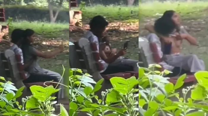 Delhi Young Couple GF Boobs In Park Outdoor HD Video