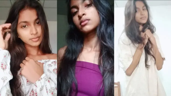Sri Lankan College GF Show & Sucking on her Thumb HD Video